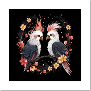 Cockatoo Couple Valentine Posters and Art